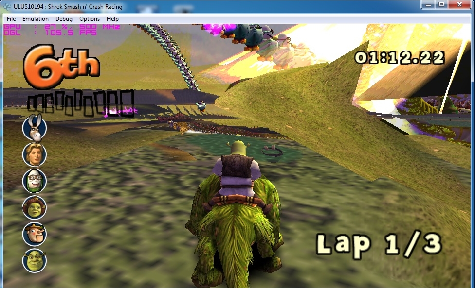 Jogo Shrek smash n' crash racing psp original