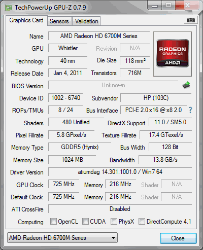 Driver amd radeon hd best sale 6700m series windows 7