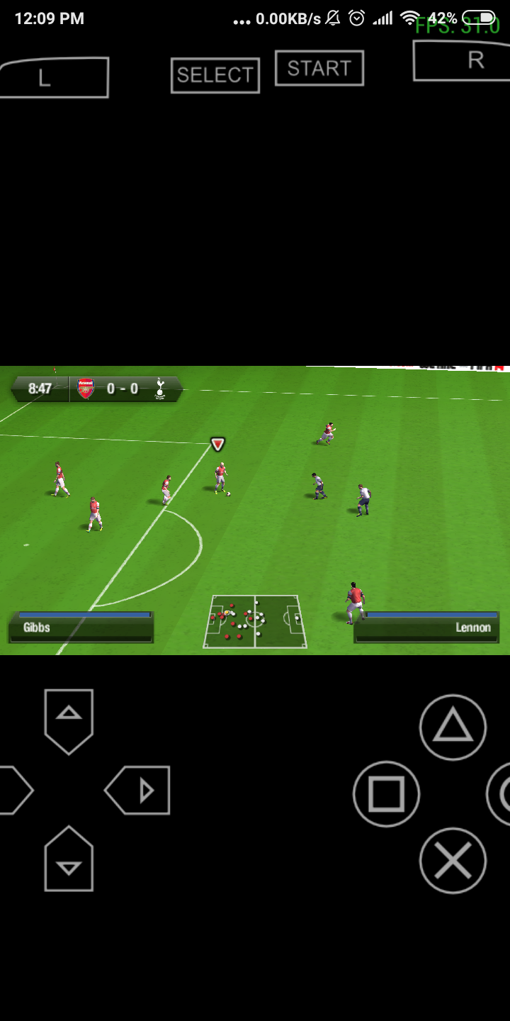 FIFA- PSP on Android with Virtual Game Pad 