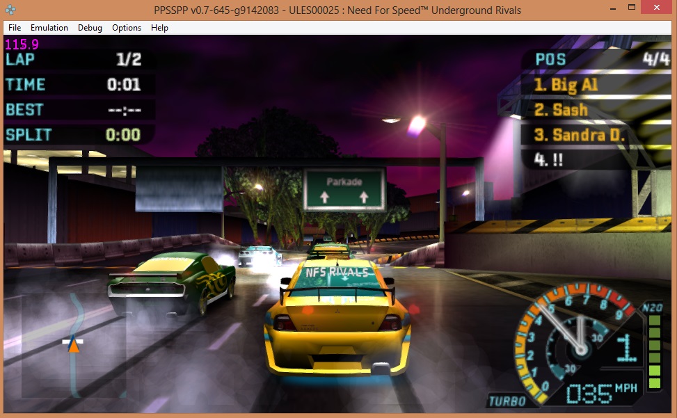 Need For Speed Underground Rivals Psp